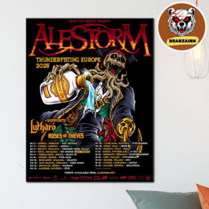 Alestorm Thunderfisting Europe 2025 Tour Schedule Rock The Kristof Presents Home Decor Poster Canvas Alestorm Thunderfisting Europe 2025 Tour Schedule Rock The Kristof Presents Home Decor Poster Canvas