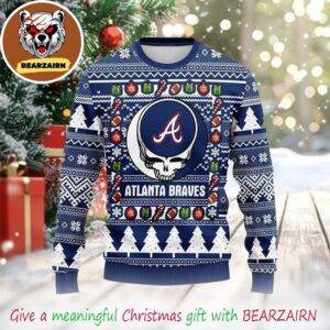 Atlanta Braves Grateful Dead MLB 2025 Christmas Ugly Sweater