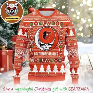 Baltimore Orioles Grateful Dead MLB 2025 Christmas Ugly Sweater