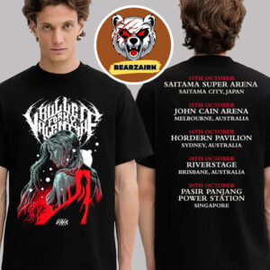 Bullet for My Valentine The Poison Singapore 2025 Merch Tee Tears XX Reimagined Tour Schedule Two Sided Unisex T-Shirt