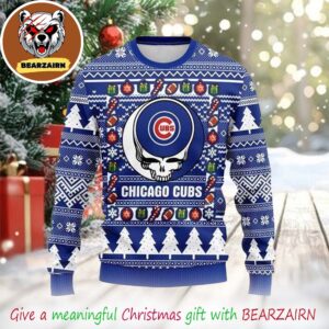 Chicago Cubs Grateful Dead MLB 2025 Christmas Ugly Sweater