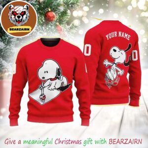 Cleveland Guardians Snoopy MLB 2025 Christmas Ugly Sweater