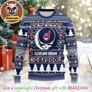 Cleveland Indians Grateful Dead MLB 2025 Christmas Ugly Sweater