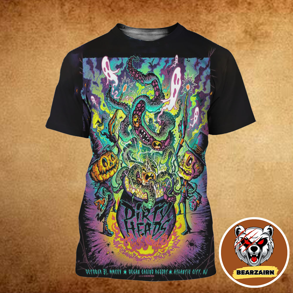 Dirty Heads Halloween Show Poster In Atlantic City NJ At Ocean Casino Resort On October 31 2025 All Over Print Shirt Dirty Heads Halloween Show Poster In Atlantic City NJ At Ocean Casino Resort On October 31 2025 All Over Print Shirt
