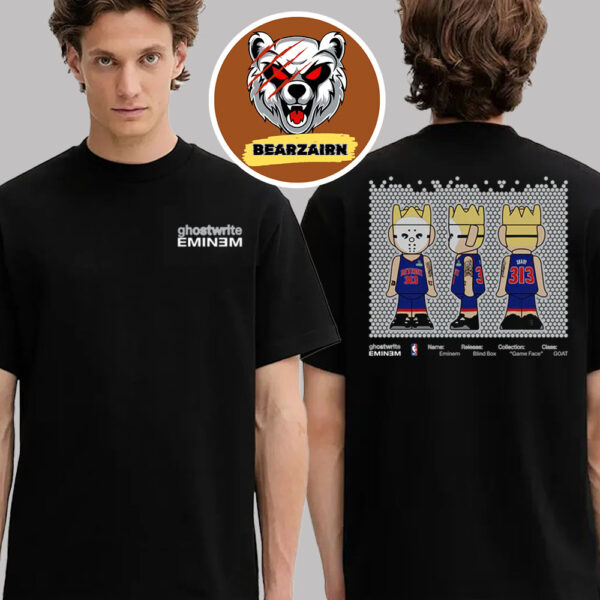Eminem X Ghostwrite X NBA Game Face Limited Merch Two Sided Unisex T-Shirt