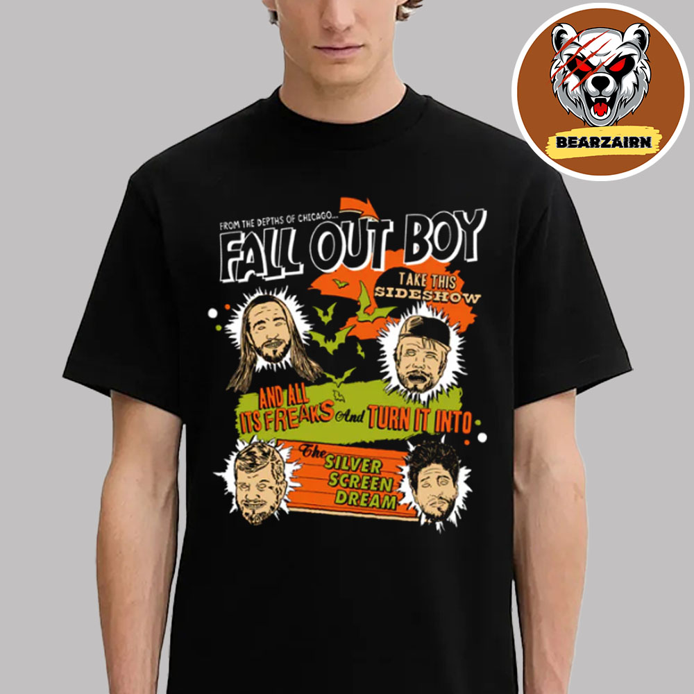 Fall Out Boy Merch Tee Novocaine Lyric Take This Sideshow And All Its Freans And Turn Into The Silver Screen Dream Unisex T-Shirt Fall Out Boy Merch Tee Novocaine Lyric Take This Sideshow And All Its Freans And Turn Into The Silver Screen Dream Unisex T-Shirt