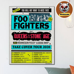 Foo Fighters Event Poster Take Civer Tour 2026 Dates List Home Decor Poster Canvas Foo Fighters Event Poster Take Civer Tour 2026 Dates List Home Decor Poster Canvas