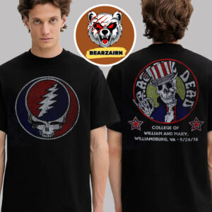 Grateful Dead Williamsburg Dave’s Picks SZN 3 At College Of William And Mary In Williamsburg VA On September 24th 1976 Two Sided Unisex T-Shirt