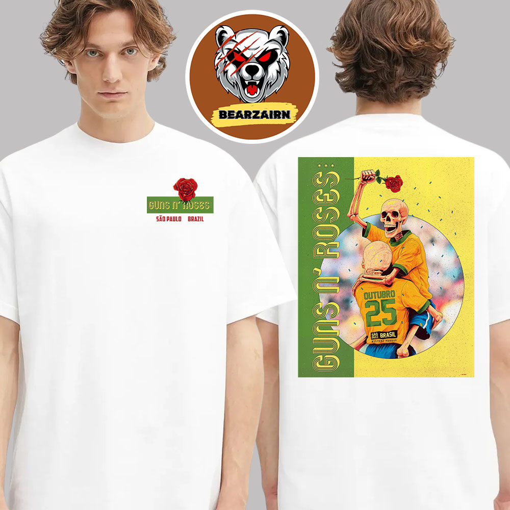 Guns N Roses Venues Tee At Allianz Parque In Sao Paulo At October 25th 2025 Two Sided Unisex T-Shirt Guns N Roses Venues Tee At Allianz Parque In Sao Paulo At October 25th 2025 Two Sided Unisex T-Shirt