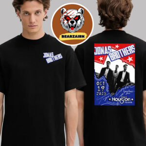 Jonas Brothers Greetings From Houston TX Tee At Toyota Center On October 19 2025 Two Sided Unisex T-Shirt