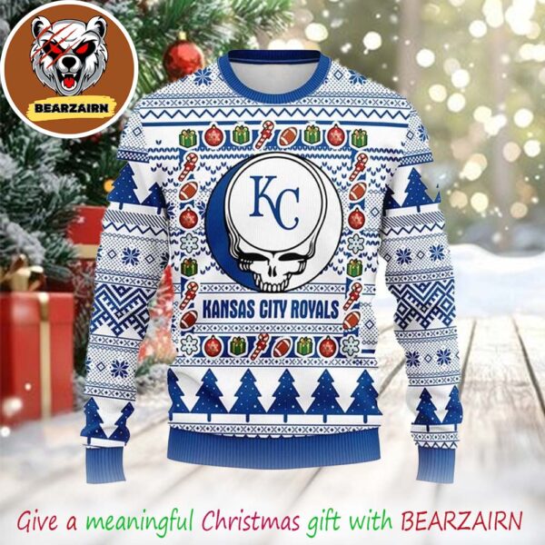 Kansas City Royals Grateful Dead MLB 2025 Christmas Ugly Sweater