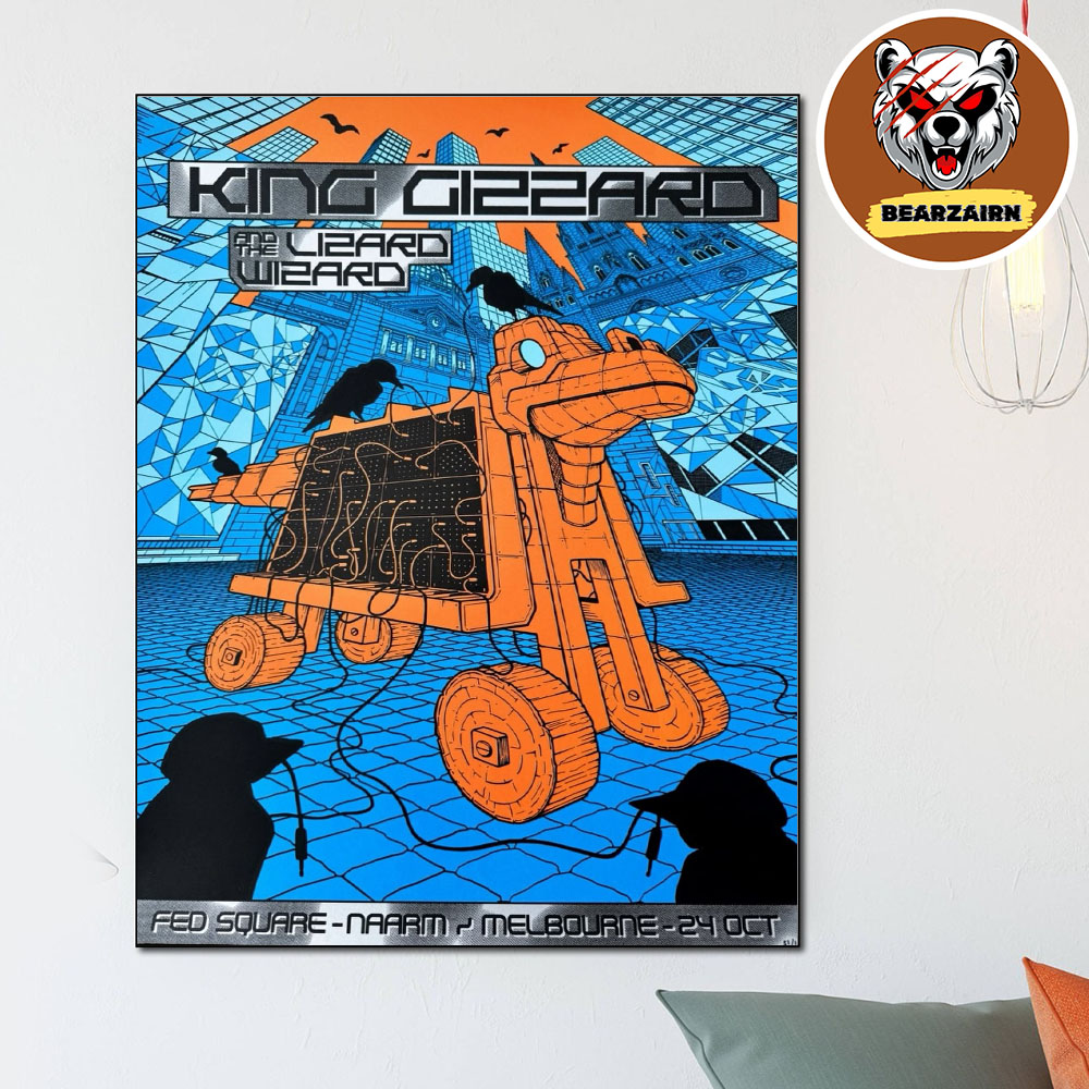 King Gizzard And the Lizard Wizard Limited Poster In Naarm Melbourne At Fed Square On October 24 2025 Home Decor Poster Canvas King Gizzard And the Lizard Wizard Limited Poster In Naarm Melbourne At Fed Square On October 24 2025 Home Decor Poster Canvas