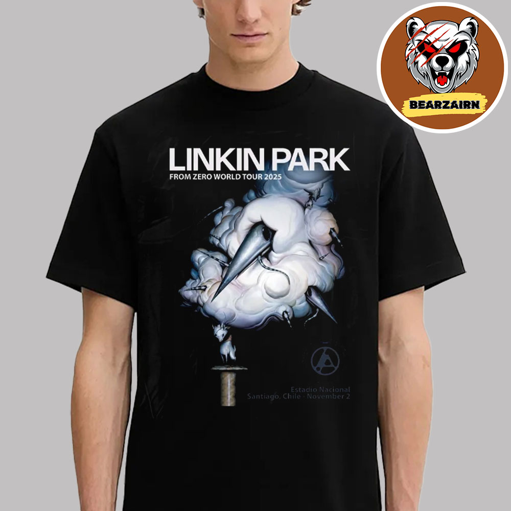 Linkin Park From Zero World Tour 2025 Merch Tee At Estadio Nacional In Santiago Chile On November 2 2025 Unisex T-Shirt Linkin Park From Zero World Tour 2025 Merch Tee At Estadio Nacional In Santiago Chile On November 2 2025 Unisex T-Shirt