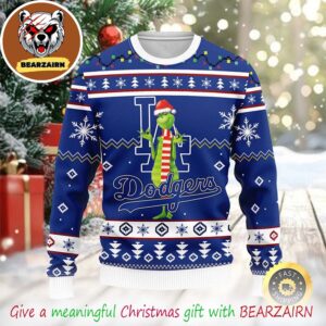Los Angeles Dodgers MLB Funny Grinch Gift For Baseball Fans Christmas Ugly Sweater