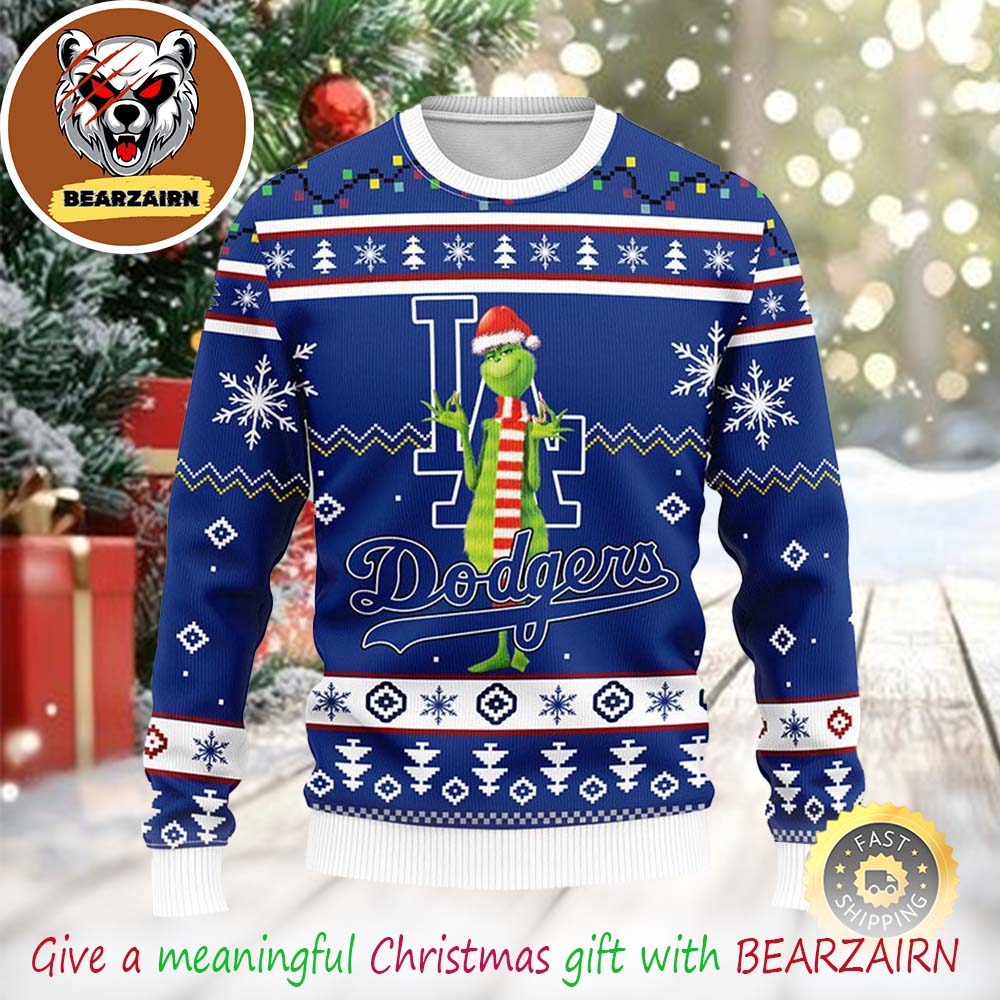 Los Angeles Dodgers MLB Funny Grinch Gift For Baseball Fans Christmas Ugly Sweater Los Angeles Dodgers MLB Funny Grinch Gift For Baseball Fans Christmas Ugly Sweater