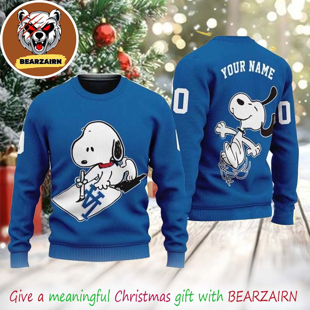 Los Angeles Dodgers Snoopy MLB 2025 Christmas Ugly Sweater Los Angeles Dodgers Snoopy MLB 2025 Christmas Ugly Sweater