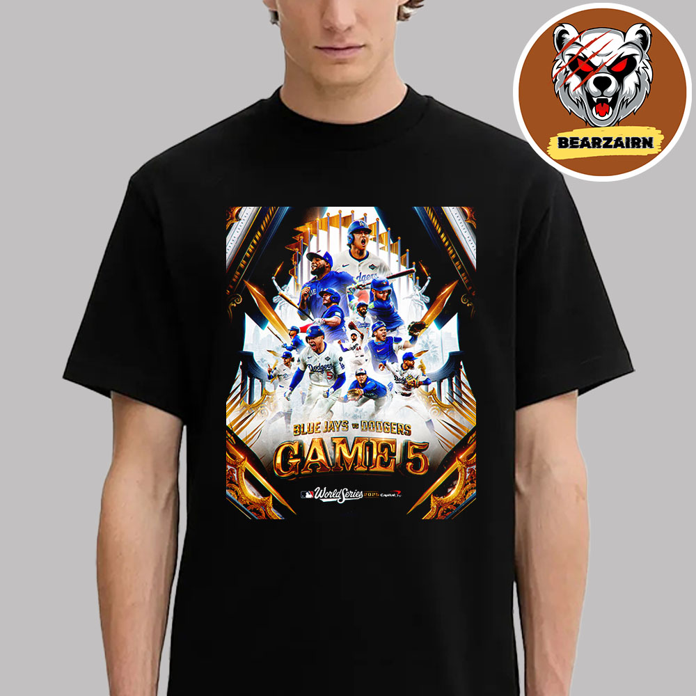 Los Angeles Dodgers Vs Toronto Blue Jays Matchup Game 5 MLB World Series 2025 Unisex T-Shirt Los Angeles Dodgers Vs Toronto Blue Jays Matchup Game 5 MLB World Series 2025 Unisex T-Shirt
