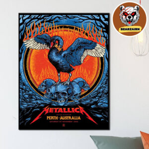 Metallica M72 Perth Australia 2025 Merchandise Poster At Optus Sradium On November 1st 2025 M72 World Tour Home Decor Poster Canvas Metallica M72 Perth Australia 2025 Merchandise Poster At Optus Sradium On November 1st 2025 M72 World Tour Home Decor Poster Canvas