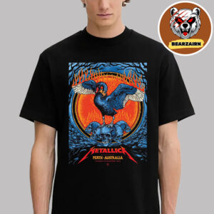 Metallica M72 Perth Australia 2025 Merchandise Poster At Optus Sradium On November 1st 2025 M72 World Tour Unisex T-Shirt Metallica M72 Perth Australia 2025 Merchandise Poster At Optus Sradium On November 1st 2025 M72 World Tour Unisex T-Shirt