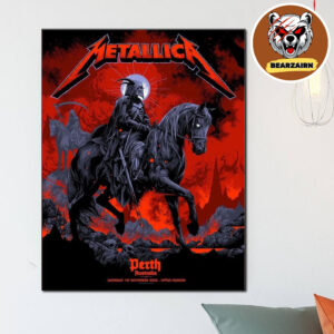 Metallica Perth Australia 2025 Exclusive Pop Up Poster At Optus Stadium In Australia On November 1st 2025 Home Decor Poster Canvas