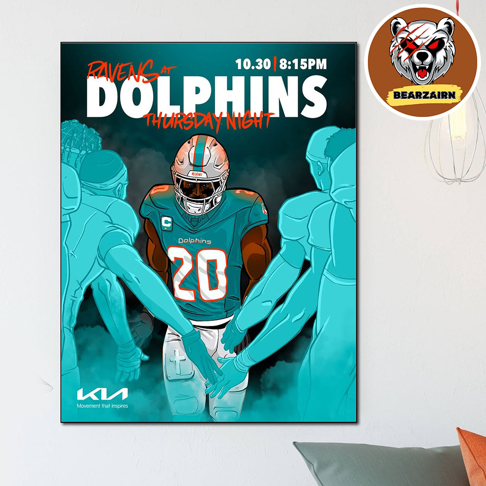 Miami Dolphins Vs Baltimore Ravens Matchup Game Day NFL 2025 Home Decor Poster Canvas Miami Dolphins Vs Baltimore Ravens Matchup Game Day NFL 2025 Home Decor Poster Canvas