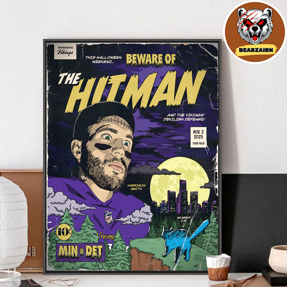 Minnesota Vikings Vs Detroit Lions Matchup Game Day Beware Of The Hitman NFL On November 2 2025 Home Decor Poster Canvas Minnesota Vikings Vs Detroit Lions Matchup Game Day Beware Of The Hitman NFL On November 2 2025 Home Decor Poster Canvas