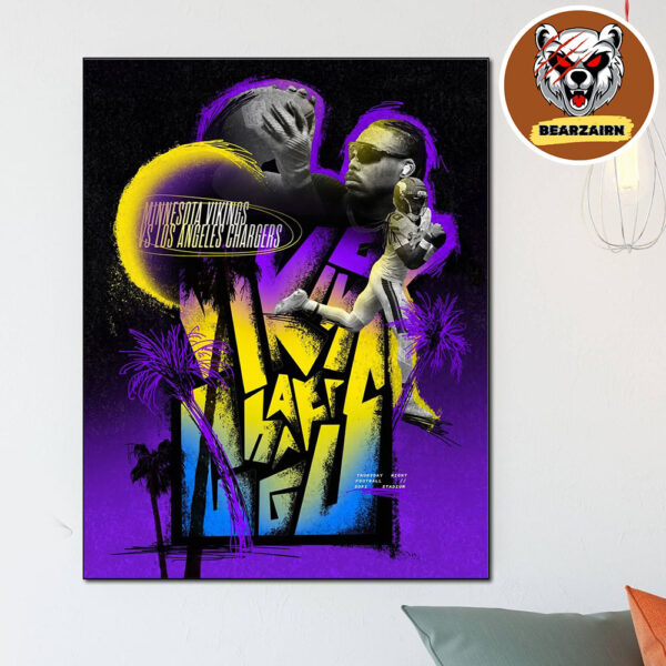 Minnesota Vikings Vs Los Angeles Chargers Matchup Game Day NFL 2025 Home Decor Poster Canvas