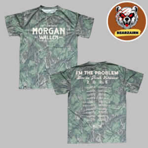 Morgan Wallen Merch Tee Camo I’m The Problem Tour North America 2025 All Over Print Shirt