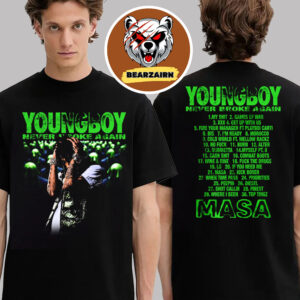NBA Young Boy Merch Tee MASA Album 2025 Never Broke Again List Two Sided Unisex T-Shirt