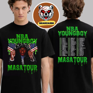 NBA Young Boy Merch Tee Masa Tour 2025 Schedule Two Sided Unisex T-Shirt