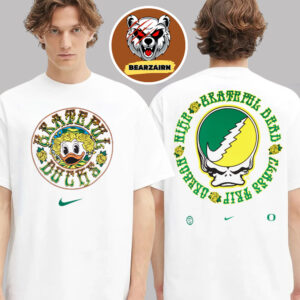Nike X Grateful Dead X Oregon Ducks Duck And Roses Two Sided Unisex T-Shirt