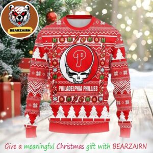 Philadelphia Phillies Grateful Dead MLB 2025 Christmas Ugly Sweater
