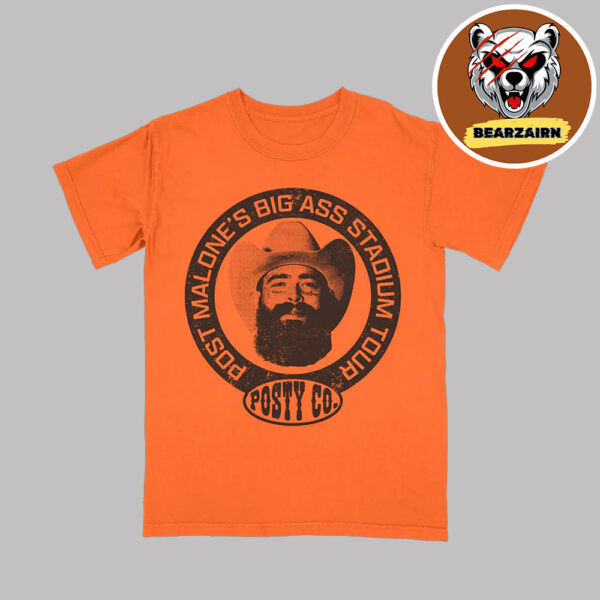 Post Malone Merch Tee Circle Logo Big Ass Stadium Tour 2025 Unisex T-Shirt