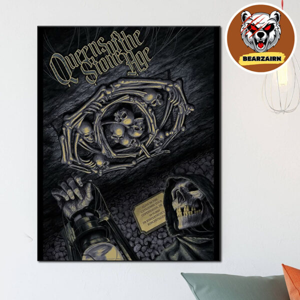 Queens Of The Stone Age Event Poster Alive In The Catacombs Tour 2025 At The DR Koncerthuset In Copenhagen Denmark On October 24 2025 Home Decor Poster Canvas