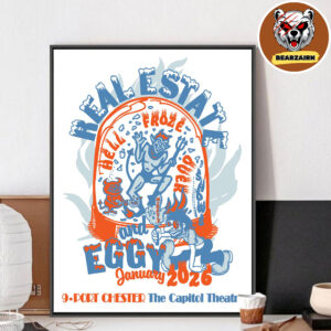 Real Estate And Eggy Hell Froze Over Tour 2025 Event Poster At The Capitol Theatre In Port Chester NY On January 2026 Home Decor Poster Canvas