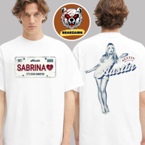 Sabrina Carpenter Venue Tee Austin City Limits Festival On October 11 2025 Two Sided Unisex T-Shirt