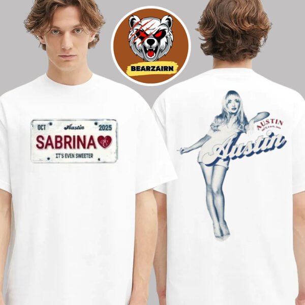 Sabrina Carpenter Venue Tee Austin City Limits Festival On October 11 2025 Two Sided Unisex T-Shirt