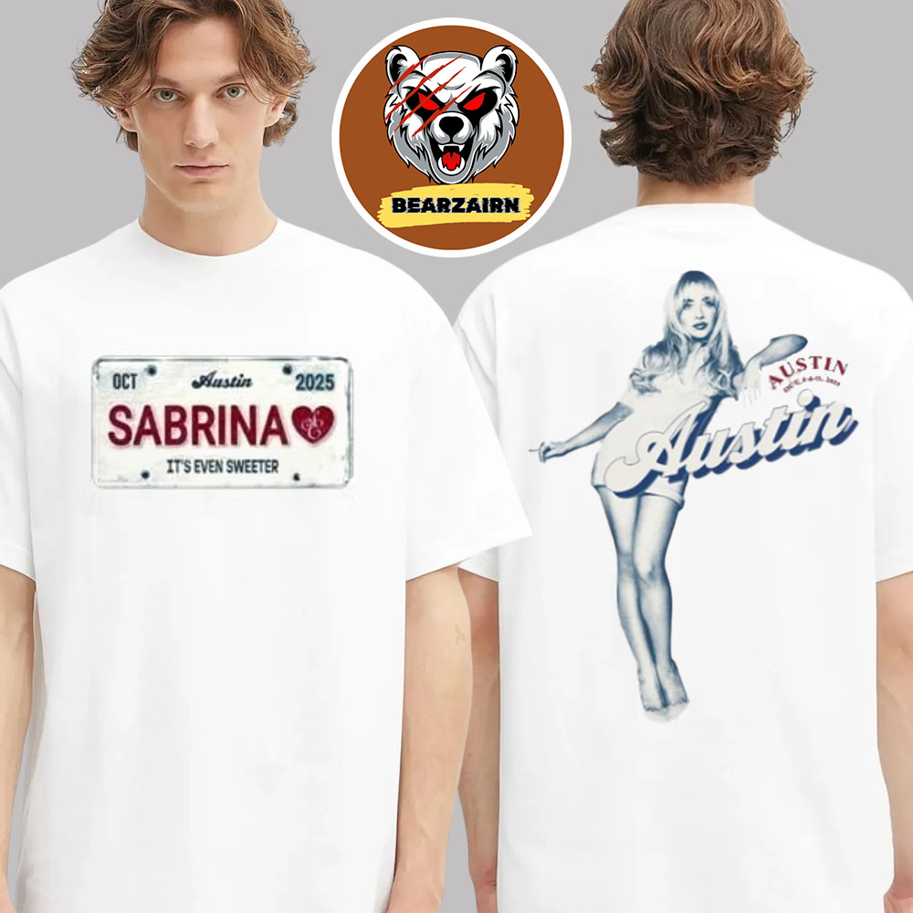 Sabrina Carpenter Venue Tee Austin City Limits Festival On October 11 2025 Two Sided Unisex T-Shirt