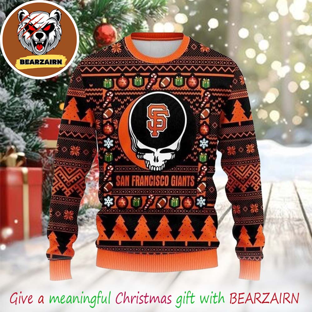 San Francisco Giants Grateful Dead MLB 2025 Christmas Ugly Sweater