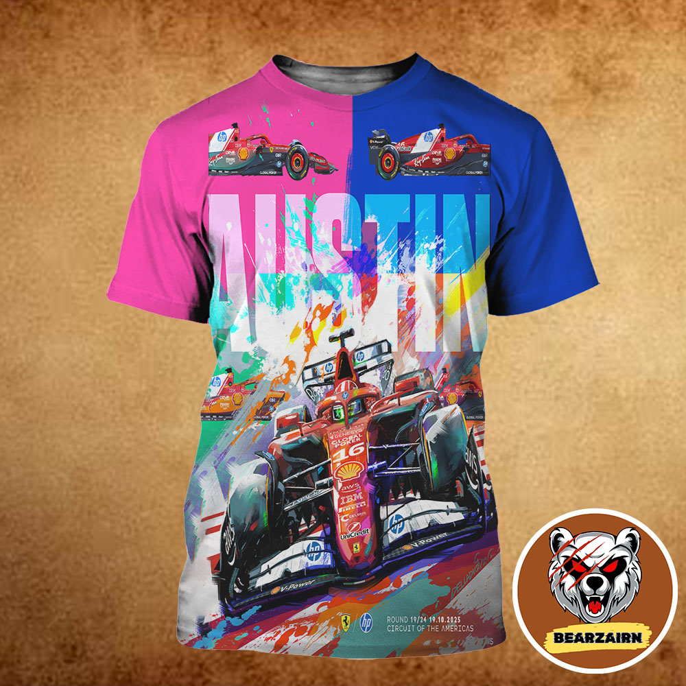 Scuderia Ferrari SF-25 Formula 1 US Grand Prix 2025 Circuit Of The Americas Austin Texas On October 17-19 2025 All Over Print Shirt