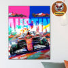 Formula 1 US Grand Prix 2025 Circuit Of The Americas Austin Texas Mercedes-AMG F1 W16 E Performance And Mercedes-AMG GT Black Series  On October 17-19 2025 Home Decor Poster Canvas