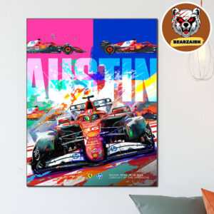 Scuderia Ferrari SF-25 Formula 1 US Grand Prix 2025 Circuit Of The Americas Austin Texas On October 17-19 2025 Home Decor Poster Canvas