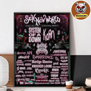 Sick New World 2026 Event Poster Line Up At Las Vegas Festival In Grounds NV On April 25 2026 Home Decor Poster Canvas