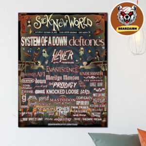 Sick New World 2026 Event Poster Line Up At Texas Motor Speedway In Fort Worth TX On October 24 2026 Home Decor Poster Canvas