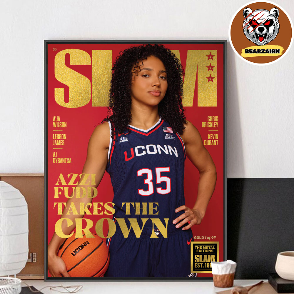 Slam 259 Gold Cover Poster Azzi Fudd Take The Crown UConn Huskies Women's Basketball Home Decor Poster Canvas Slam 259 Gold Cover Poster Azzi Fudd Take The Crown UConn Huskies Women's Basketball Home Decor Poster Canvas