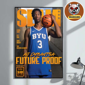 Slam 259 Orange Metal AJ Dybantsa Magazine Future Proof BYU Cougars Home Decor Poster Canvas