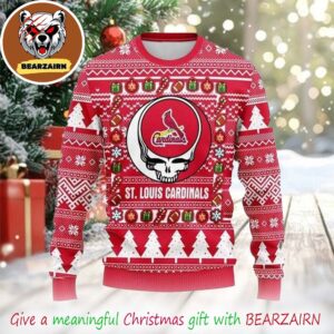 St Louis Cardinals Grateful Dead MLB 2025 Christmas Ugly Sweater