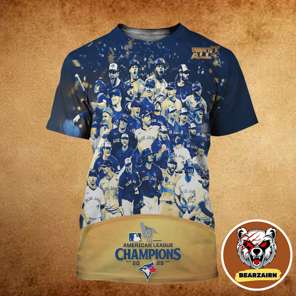 Toronto Blue Jays Are American League Champions 2025 MLB All Over Print Shirt