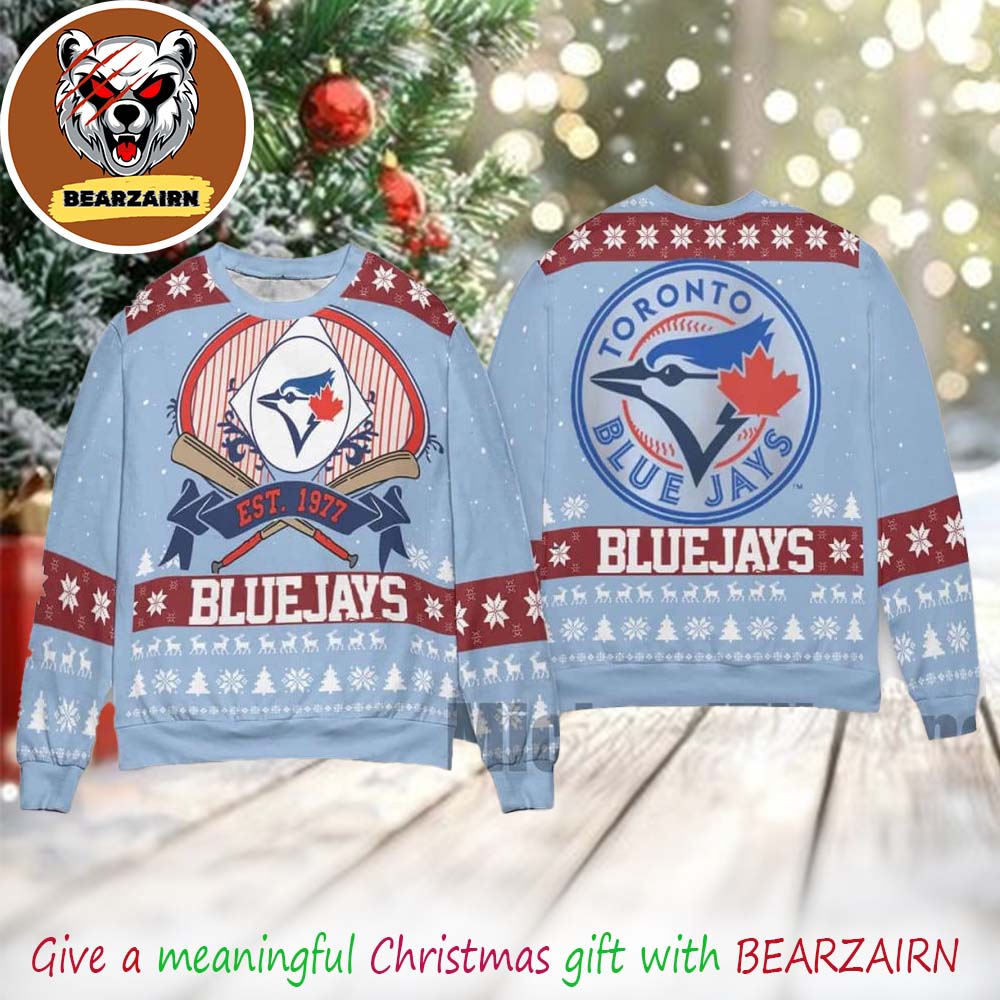 Toronto Blue Jays MLB Blue Jays Gift For Baseball Fans 2025 Christmas Ugly Sweater Toronto Blue Jays MLB Blue Jays Gift For Baseball Fans 2025 Christmas Ugly Sweater