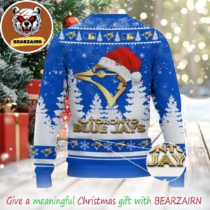 Toronto Blue Jays MLB Gold Logo Champions World Series 2025 Ugly Christmas Sweater